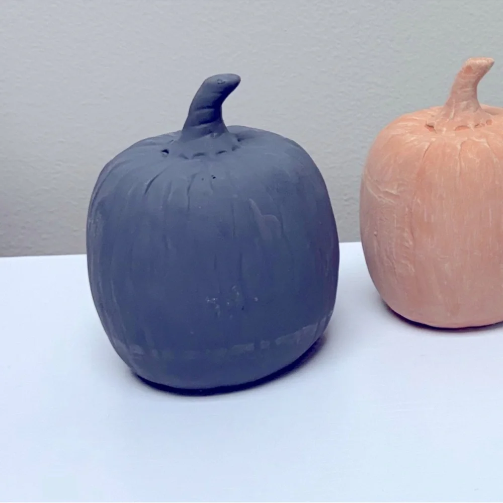 New! Target Bullseye Playground Full Set of 4 Fall Terracotta Pumpkins, 4”
